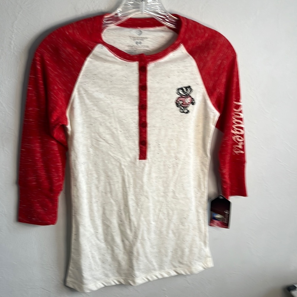 Wisconsin Badgers Colosseum Own The Stands Women’s 3/4 Sleeve Cotton Blend Tee